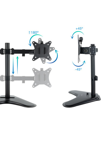 TooQ DB1702TN-B soporte para monitor 81,3 cm (32") Escritorio Negro