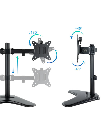 TooQ DB1702TN-B soporte para monitor 81,3 cm (32") Escritorio Negro