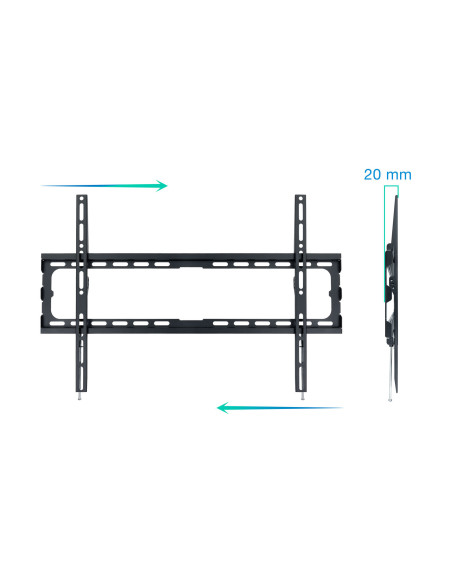 TooQ LP1080F-B soporte para TV 2,03 m (80") Negro