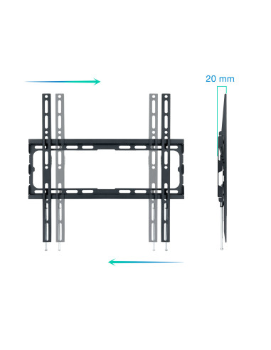TooQ LP1070F-B soporte para TV 177,8 cm (70") Negro