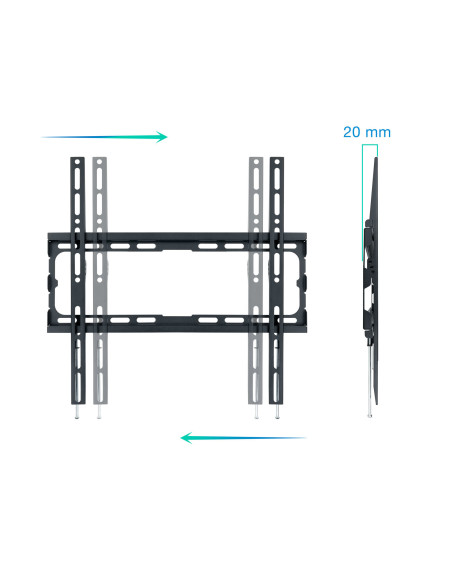 TooQ LP1070F-B soporte para TV 177,8 cm (70") Negro
