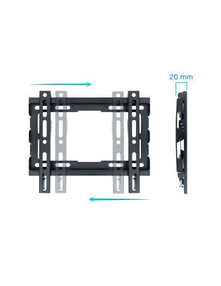 TooQ LP1043F-B soporte para TV 109,2 cm (43") Negro