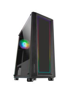 Mars Gaming MC-ART Negro, Caja PC Gaming ATX, Doble Cristal Templado Dibujable, ARGB 12 Modos, Ventilador 12cm