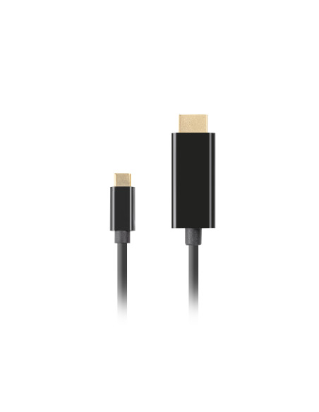 Lanberg CA-CMHD-10CU-0030-BK adaptador de cable de vídeo 3 m USB Tipo C HDMI