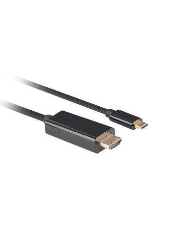 Lanberg CA-CMHD-10CU-0030-BK adaptador de cable de vídeo 3 m USB Tipo C HDMI