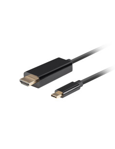 Lanberg CA-CMHD-10CU-0018-BK adaptador de cable de vídeo 1,8 m USB Tipo C HDMI