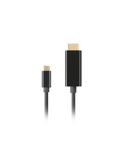 Lanberg CA-CMHD-10CU-0018-BK adaptador de cable de vídeo 1,8 m USB Tipo C HDMI 2