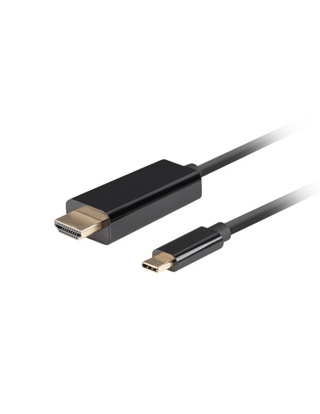 Lanberg CA-CMHD-10CU-0005-BK adaptador de cable de vídeo 0,5 m USB Tipo C HDMI Negro