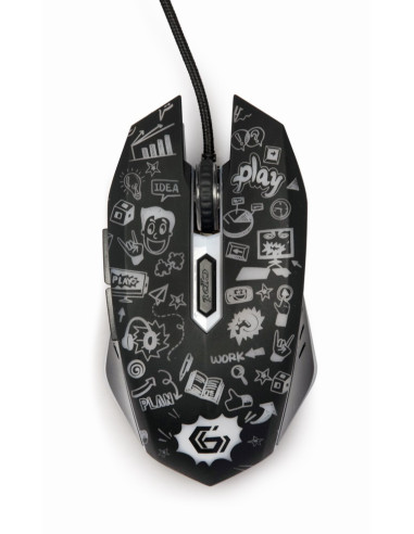 Gembird MUS-6B-GRAFIX-01 ratón Oficina mano derecha USB tipo A Óptico 3600 DPI