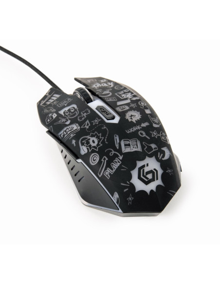 Gembird MUS-6B-GRAFIX-01 ratón Oficina mano derecha USB tipo A Óptico 3600 DPI