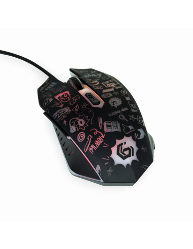 Gembird MUS-6B-GRAFIX-01 ratón Oficina mano derecha USB tipo A Óptico 3600 DPI