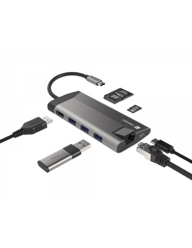 NATEC Fowler Plus USB Tipo C Negro, Gris