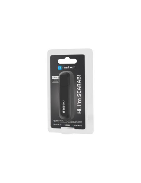 NATEC Scarab 2 lector de tarjeta USB 3.2 Gen 1 (3.1 Gen 1) Type-A Negro
