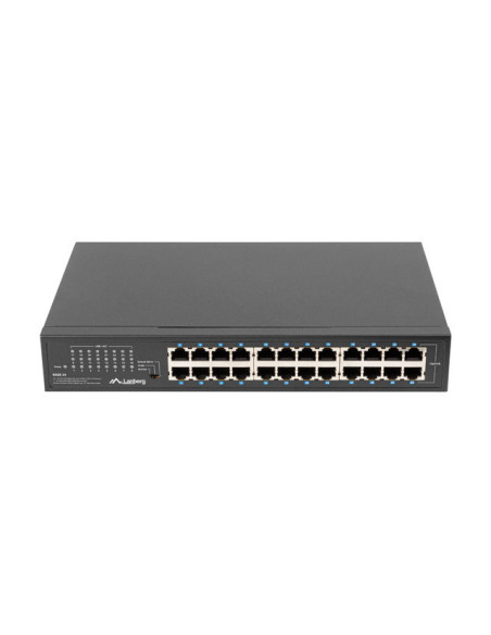 Lanberg RSGE-24 switch No administrado Gigabit Ethernet (10 100 1000) 1U Negro