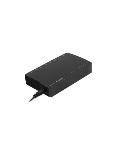 Lanberg DSP2-1008-12V switch No administrado Gigabit Ethernet (10 100 1000) Negro