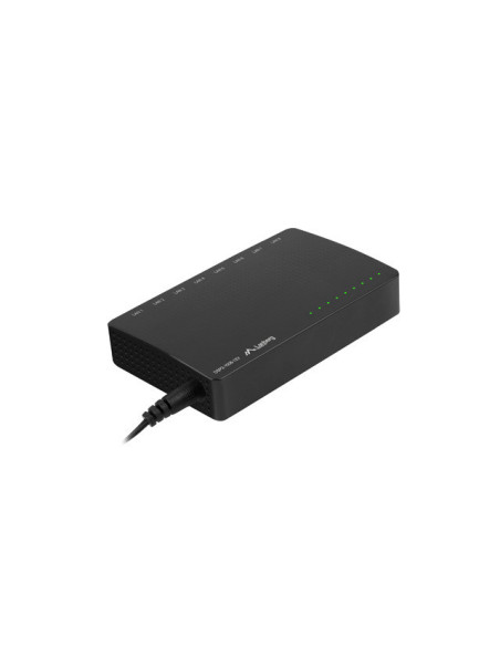 Lanberg DSP2-1008-12V switch No administrado Gigabit Ethernet (10 100 1000) Negro