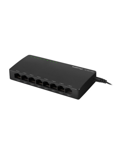 Lanberg DSP2-1008-12V switch No administrado Gigabit Ethernet (10 100 1000) Negro