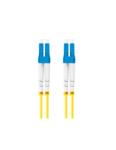 Lanberg FO-LULU-SD11-0010-YE Cable de fibra óptica e InfiniBand 3 m LC Amarillo