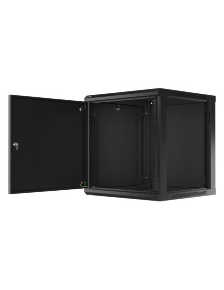 Lanberg WF01-6612-00B armario rack 12U Bastidor de pared Negro