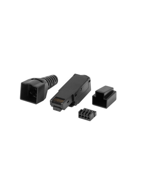 Lanberg PLU-6000TL conector RJ-45 Negro