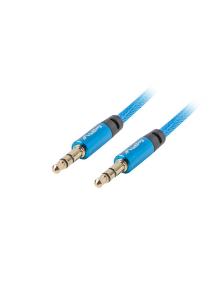 Lanberg CA-MJMJ-10CU-0020-BL cable de audio 2 m 3,5mm Azul