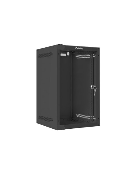 Lanberg WF10-2309-10B armario rack 9U Bastidor de pared Negro