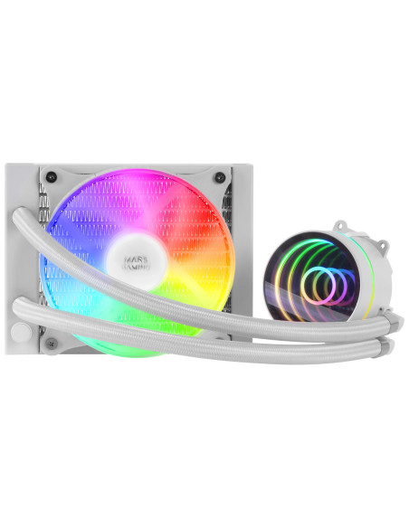 Mars Gaming ML-ONE120, Refrigeración Líquida CPU, TDP 200 W, Espejo Infinito, Ventilador FRGB Silencioso, Multisocket