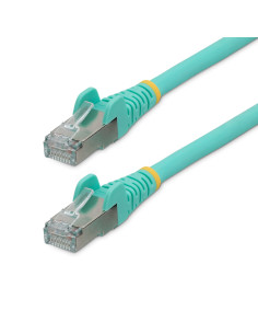 StarTech.com Cable de 1,5m de Red Ethernet CAT6a - Aguamarina - Low Smoke Zero Halogen (LSZH) - 10GbE - 500MHz - PoE++ de 100W