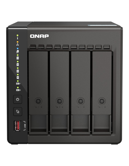 QNAP TS-453E NAS Torre Intel® Celeron® J6412 8 GB 0 TB QNAP QTS Negro