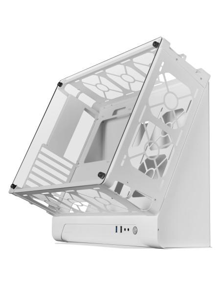 Mars Gaming MCB, Caja PC Gaming ATX XL, Edición Custom Premium, Estructura Modular Doble Cámara, Blanco