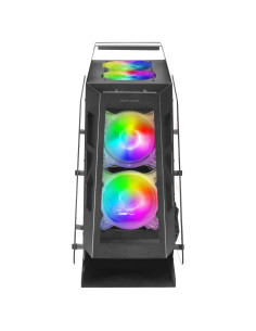 Mars Gaming MC61, Caja PC Gaming Compacta Micro-ATX, 4 Ventiladores 12cm, ARGB Chroma, Doble Ventana Cristal Templado, Negro 2
