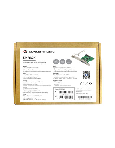 Conceptronic EMRICK06G tarjeta y adaptador de interfaz Interno USB 3.2 Gen 1 (3.1 Gen 1)