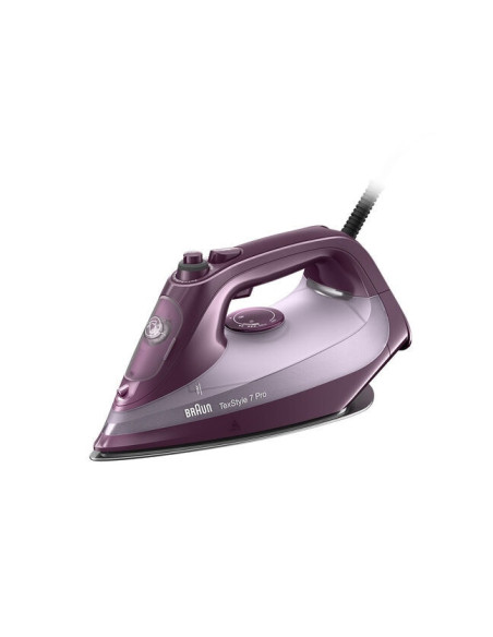 Braun TexStyle 7 Pro SI 7181 VI plancha Plancha vapor-seco EloxalPlus soleplate 3100 W Violeta
