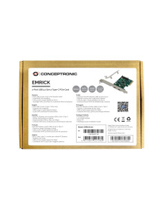 Conceptronic EMRICK07G tarjeta y adaptador de interfaz Interno USB 3.2 Gen 2 (3.1 Gen 2) 2