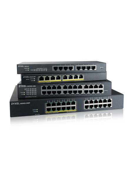 Zyxel GS1915-24EP Gestionado L2 Gigabit Ethernet (10 100 1000) Energía sobre Ethernet (PoE) 1U Negro