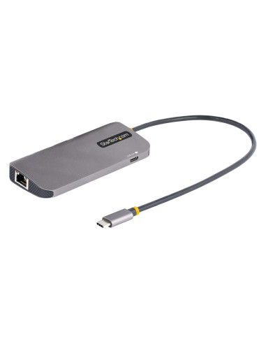 StarTech.com Adaptador Multipuertos USB C, de Vídeo HDMI de 4K y 60Hz, Hub USB-A 3.2 de 3 Puertos de 5Gbps, Entrega de