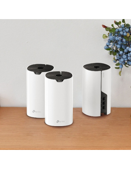 TP-Link Deco S7 (3-pack) Doble banda (2,4 GHz   5 GHz) Wi-Fi 5 (802.11ac) Blanco, Negro Interno
