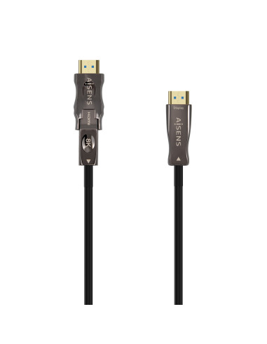 AISENS Cable Hdmi V2.1 AOC Desmontable Ultra Alta Velocidad   Hec 8K@60Hz 4K@120Hz 4 4 4 48Gbps, A M-D A M, Negro, 50M