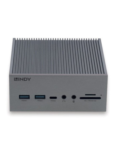 Lindy 43351 base para portátil y replicador de puertos Acoplamiento USB 3.2 Gen 1 (3.1 Gen 1) Type-C Gris