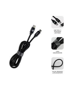 SUBBLIM CARGADOR ULTRA RAPIDO 2xUSB DE PARED PD25W+QC3.0+Cable C to C y lightning Negro 2
