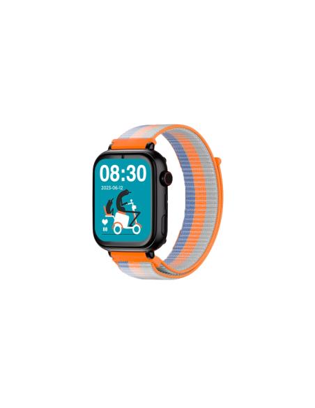 SmartWatch SaveFamily Reloj GPS SaveWatch Plus Negro Correa Tela Acid Orange