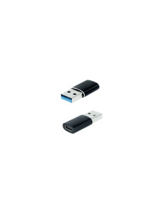 Nanocable Adaptador USB-A 3.1 a USB-C, USB-A M-USB-C H, Negro