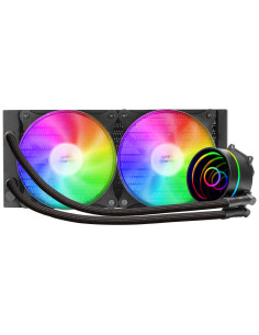 Mars Gaming ML-ONE240, Refrigeración Líquida CPU, TDP 400 W, Espejo Infinito, 2 Ventiladores FRGB Silenciosos, Multisocket 2