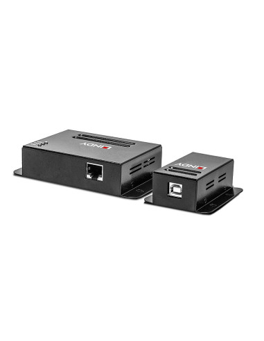 Lindy 42681 ampliador de red Transmisor y receptor de red Negro