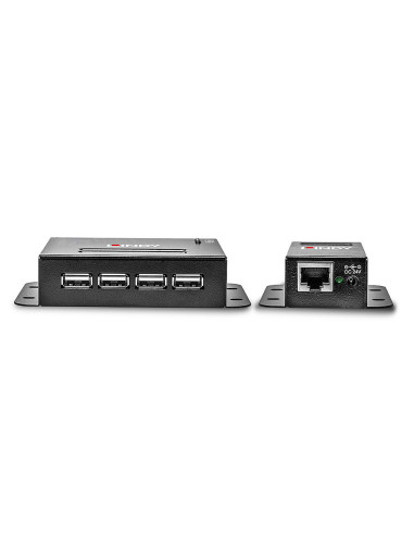 Lindy 42681 ampliador de red Transmisor y receptor de red Negro