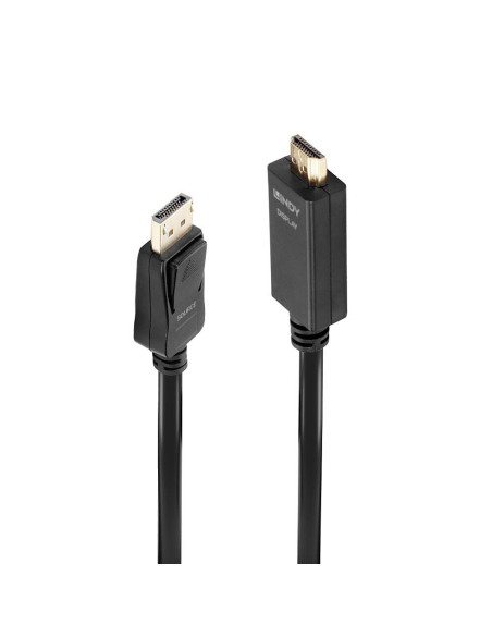 Lindy 36922 adaptador de cable de vídeo 2 m DisplayPort HDMI tipo A (Estándar) Negro