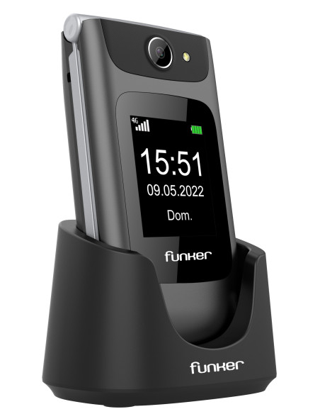 Funker C250 COMFORT POWER 4G 6,1 cm (2.4") 128 g Gris Teléfono para personas mayores