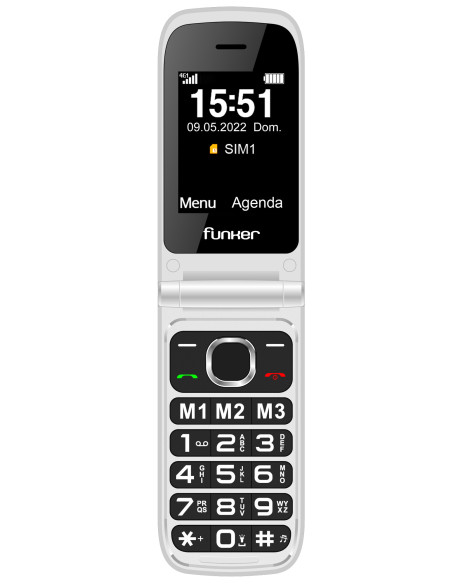 Funker C250 COMFORT POWER 4G 6,1 cm (2.4") 128 g Gris Teléfono para personas mayores