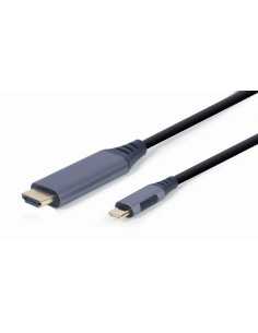 Gembird CC-USB3C-HDMI-01-6 adaptador de cable de vídeo 1,8 m USB Tipo C HDMI tipo A (Estándar) Negro, Gris
