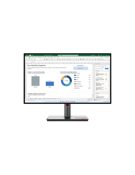 Lenovo ThinkVision P27h-30 pantalla para PC 68,6 cm (27") 2560 x 1440 Pixeles Quad HD LCD Negro